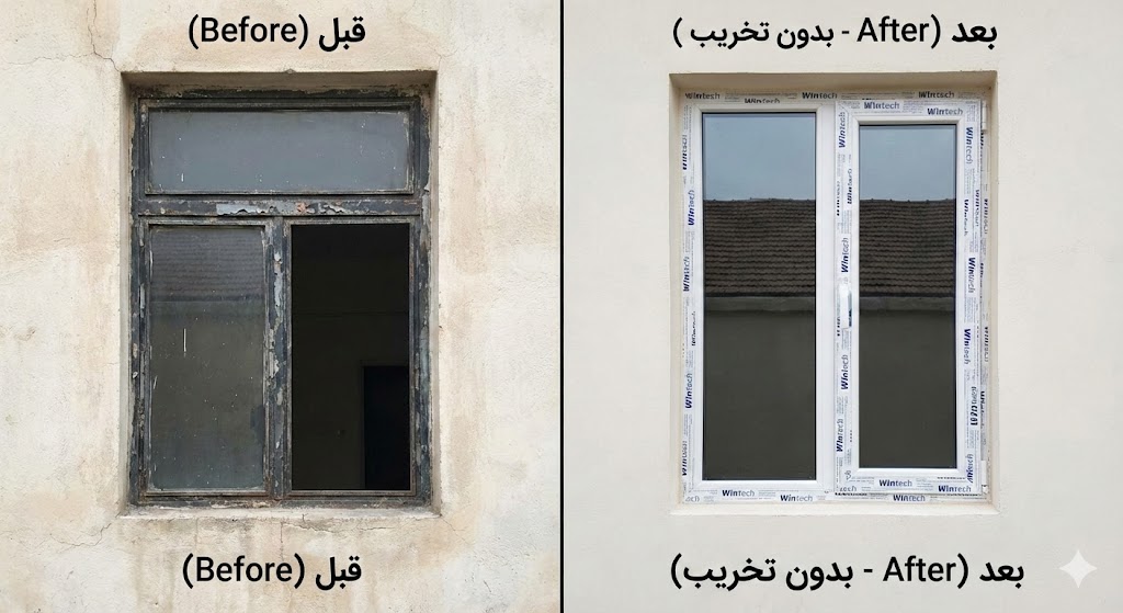 تعویض پنجره بدون تخریب, تعویض پنجره بدون تخریب کیان مازن
